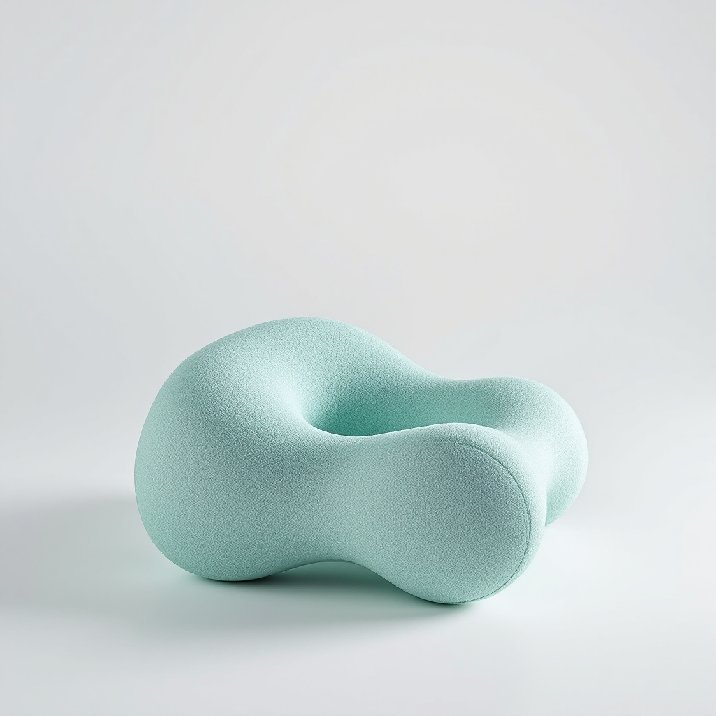 Cervical pillow profile showing the curved cradle